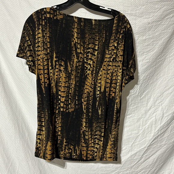Michael Kors S brown black golden top slimming good wide sleeve like new - Picture 7 of 8